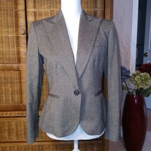 Ralph Lauren Ivory Tweed Peplum Jacket SIZE 6